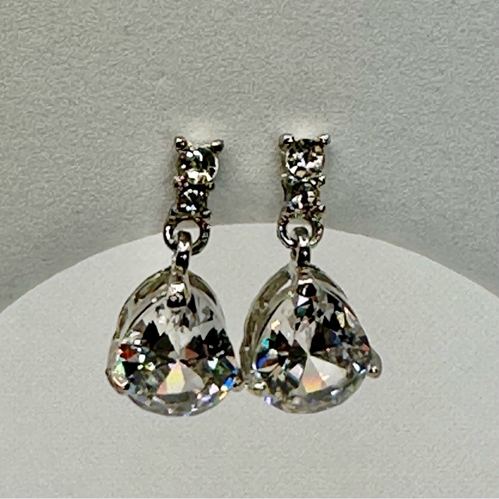 NWOT - Dazzling Silver Drop Earrings